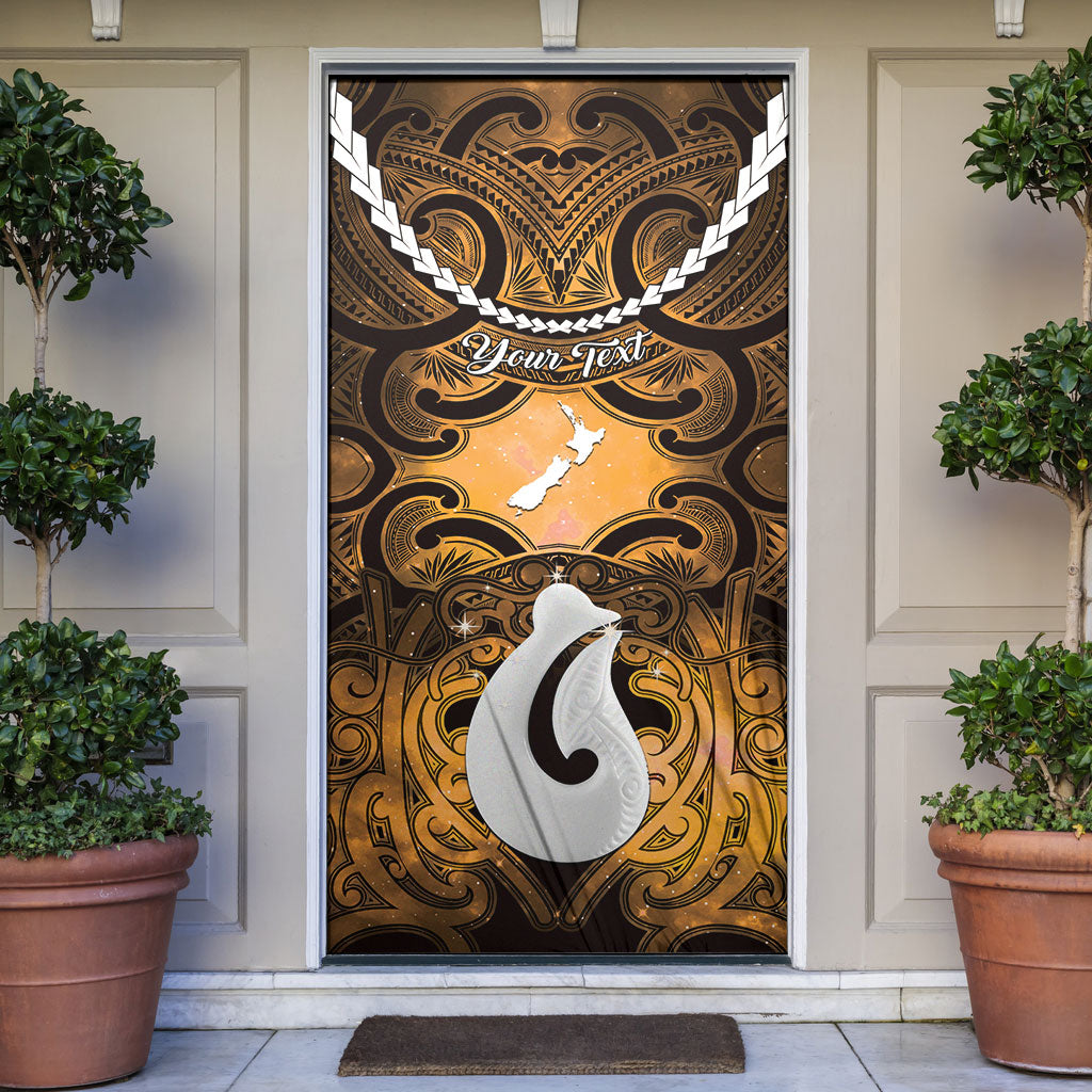Personalised Maori Matariki Hei Matau Kowhai Door Cover Maori Kowhaiwhai Pattern Galaxy