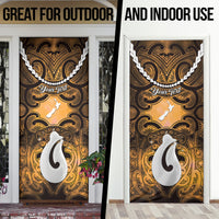 Personalised Maori Matariki Hei Matau Kowhai Door Cover Maori Kowhaiwhai Pattern Galaxy