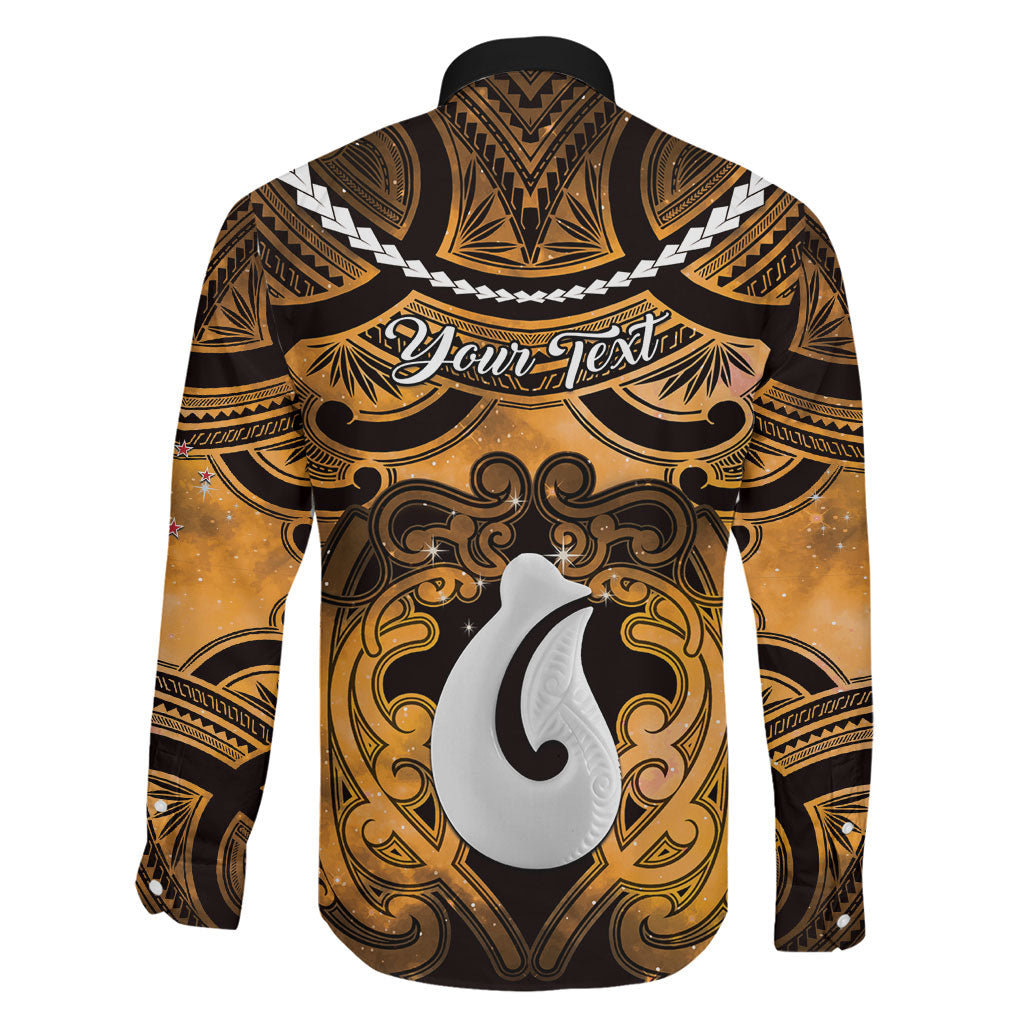 Personalised Maori Matariki Hei Matau Kowhai Family Matching Tank Maxi Dress and Hawaiian Shirt Maori Kowhaiwhai Pattern Galaxy LT01 - Polynesian Pride