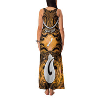 Personalised Maori Matariki Hei Matau Kowhai Family Matching Tank Maxi Dress and Hawaiian Shirt Maori Kowhaiwhai Pattern Galaxy LT01 - Polynesian Pride