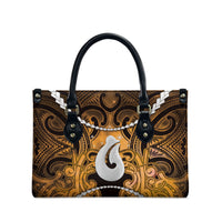 Maori Matariki Hei Matau Kowhai Leather Bag Maori Kowhaiwhai Pattern Galaxy