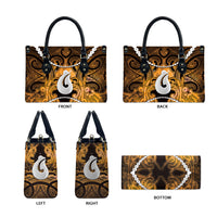 Maori Matariki Hei Matau Kowhai Leather Bag Maori Kowhaiwhai Pattern Galaxy