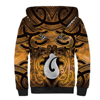 Personalised Maori Matariki Hei Matau Kowhai Sherpa Hoodie Maori Kowhaiwhai Pattern Galaxy
