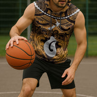 Personalised Maori Matariki Hei Matau Kowhai Sleeveless Hoodie Maori Kowhaiwhai Pattern Galaxy