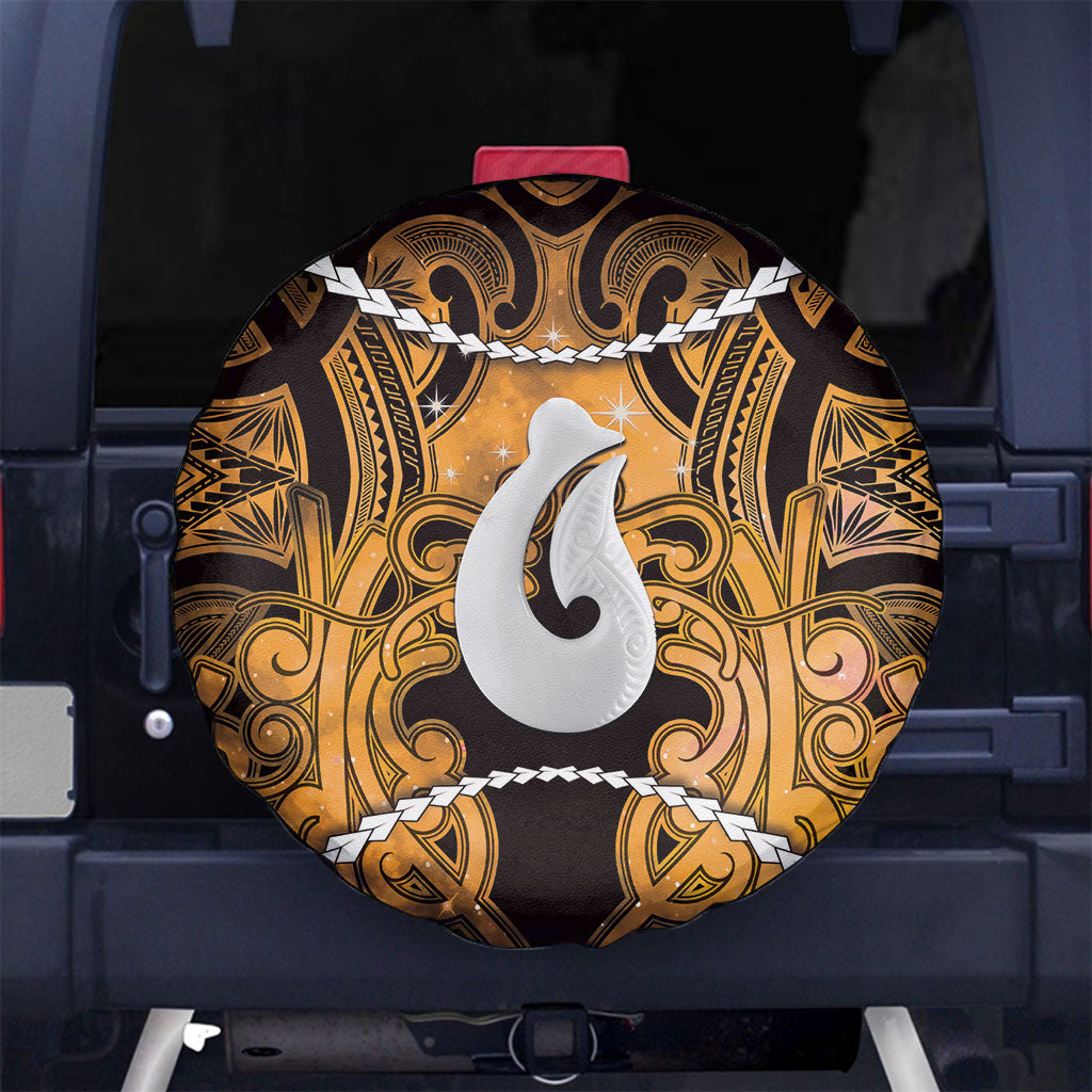 Maori Matariki Hei Matau Kowhai Spare Tire Cover Maori Kowhaiwhai Pattern Galaxy