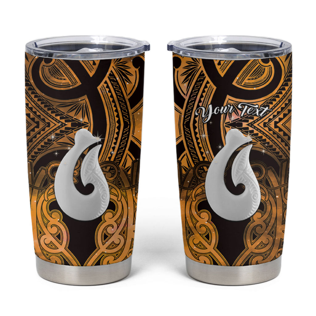 Personalised Maori Matariki Hei Matau Kowhai Tumbler Cup Maori Kowhaiwhai Pattern Galaxy