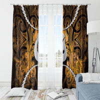 Maori Matariki Hei Matau Kowhai Window Curtain Maori Kowhaiwhai Pattern Galaxy