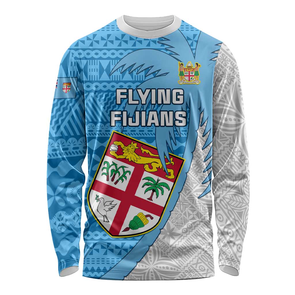 Fiji Rugby Long Sleeve Shirt Come On Fijian Tapa Pattern LT01
