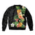 Hawaii Pineapple Tropical Bomber Jacket Colorful Hibiscus Plumeria