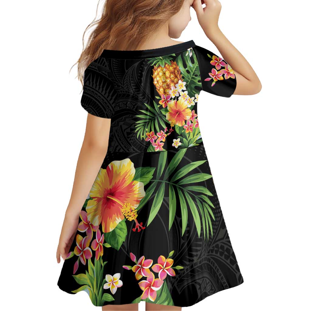 Hawaii Pineapple Tropical Family Matching Puletasi and Hawaiian Shirt Colorful Hibiscus Plumeria LT01 - Polynesian Pride