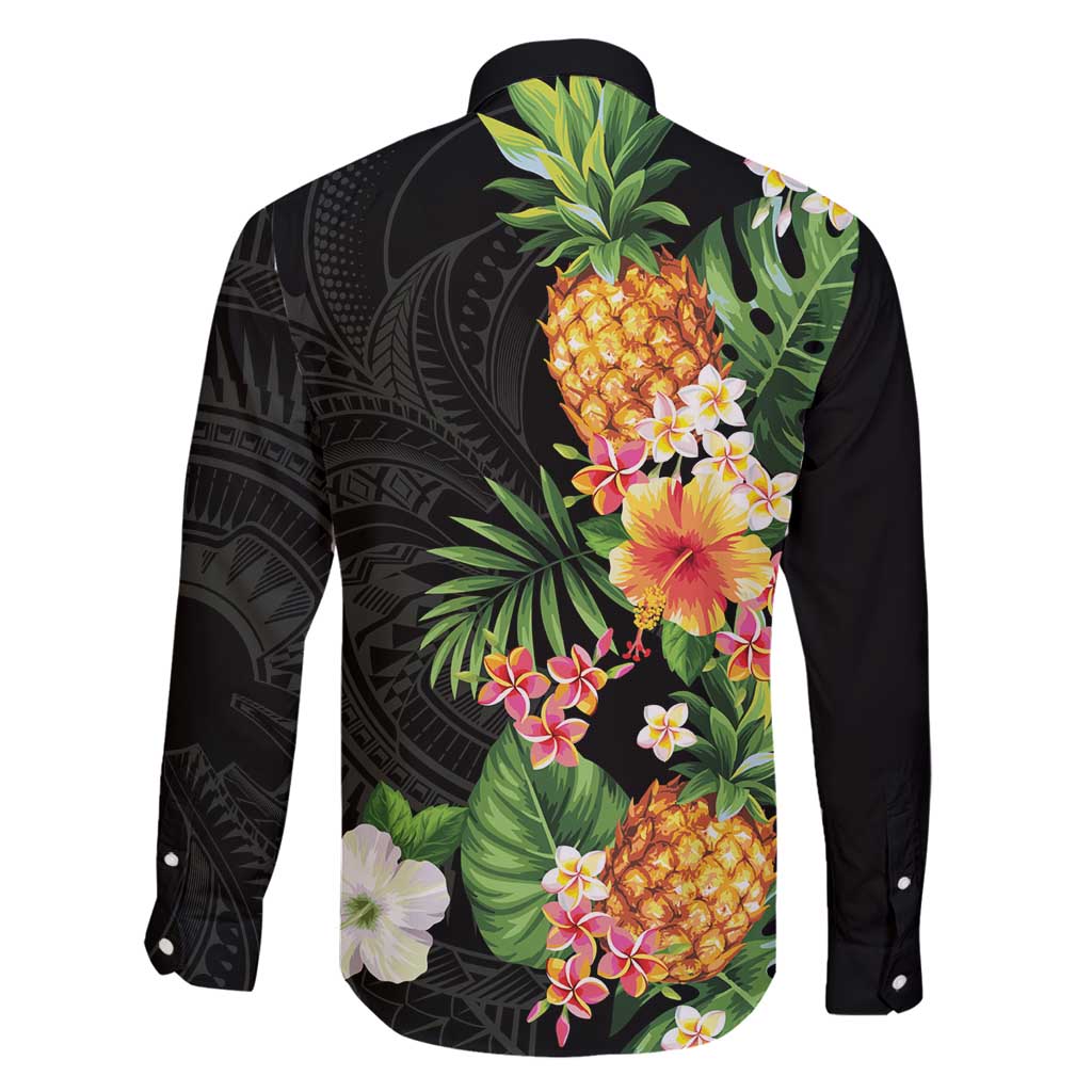 Hawaii Pineapple Tropical Family Matching Puletasi and Hawaiian Shirt Colorful Hibiscus Plumeria LT01 - Polynesian Pride