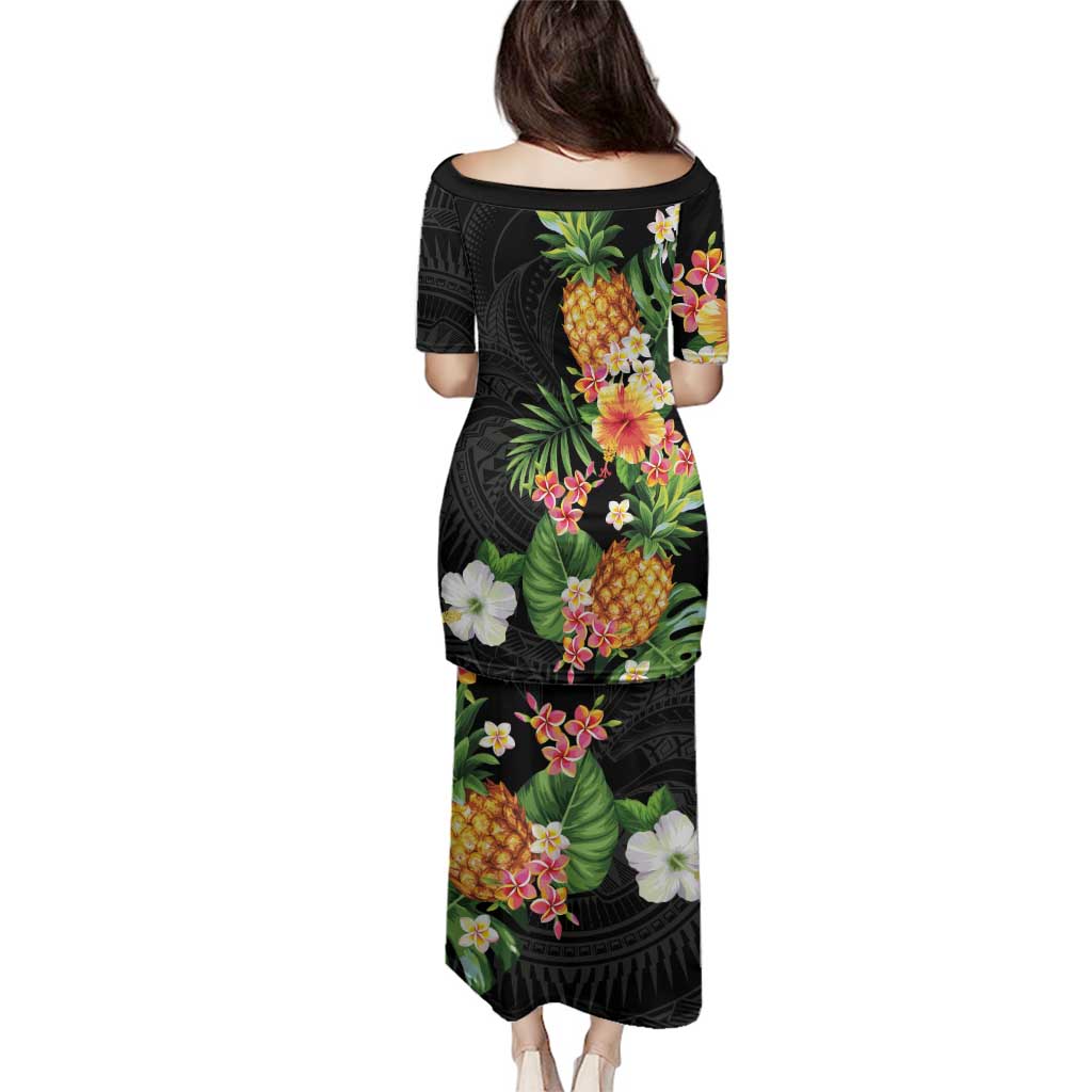 Hawaii Pineapple Tropical Family Matching Puletasi and Hawaiian Shirt Colorful Hibiscus Plumeria LT01 - Polynesian Pride