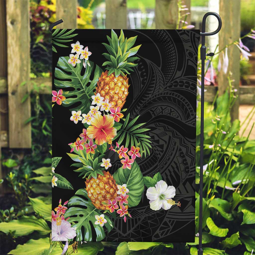 Hawaii Pineapple Tropical Garden Flag Colorful Hibiscus Plumeria