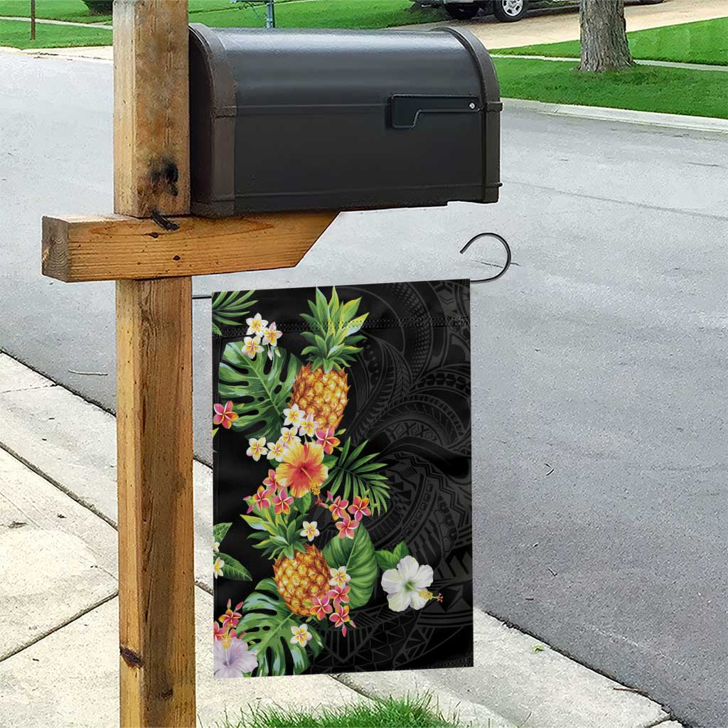 Hawaii Pineapple Tropical Garden Flag Colorful Hibiscus Plumeria