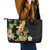 Hawaii Pineapple Tropical Leather Tote Bag Colorful Hibiscus Plumeria