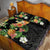 Hawaii Pineapple Tropical Quilt Bed Set Colorful Hibiscus Plumeria