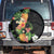 Hawaii Pineapple Tropical Spare Tire Cover Colorful Hibiscus Plumeria