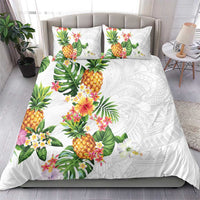 Hawaii Pineapple Tropical Bedding Set Luminous Hibiscus Plumeria