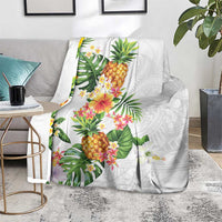 Hawaii Pineapple Tropical Blanket Luminous Hibiscus Plumeria