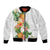 Hawaii Pineapple Tropical Bomber Jacket Luminous Hibiscus Plumeria