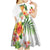 Hawaii Pineapple Tropical Kid Short Sleeve Dress Luminous Hibiscus Plumeria