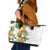 Hawaii Pineapple Tropical Leather Tote Bag Luminous Hibiscus Plumeria