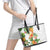 Hawaii Pineapple Tropical Leather Tote Bag Luminous Hibiscus Plumeria