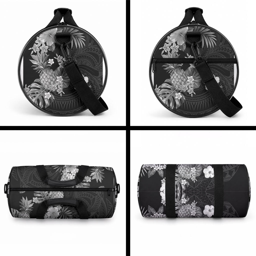 Hawaii Pineapple Tropical Duffle Bag Neutral Hibiscus Plumeria LT01 - Polynesian Pride