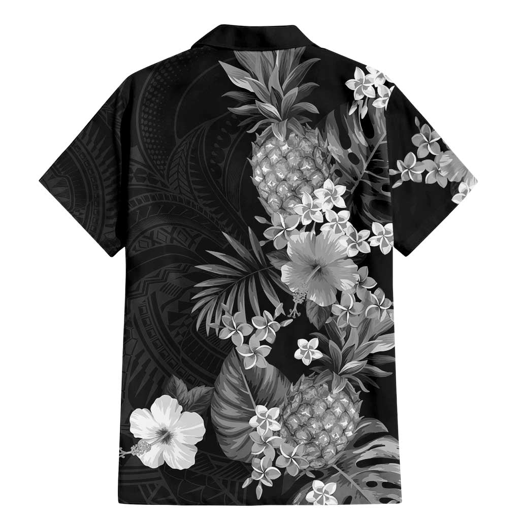 Hawaii Pineapple Tropical Family Matching Mermaid Dress and Hawaiian Shirt Neutral Hibiscus Plumeria