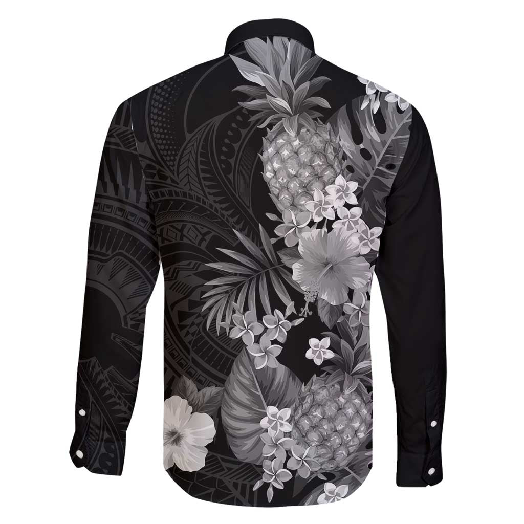 Hawaii Pineapple Tropical Family Matching Puletasi and Hawaiian Shirt Neutral Hibiscus Plumeria LT01 - Polynesian Pride