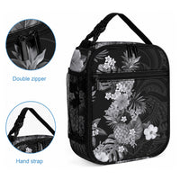 Hawaii Pineapple Tropical Lunch Bag Neutral Hibiscus Plumeria LT01 - Polynesian Pride
