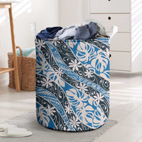 Ninamu Tahiti Tiare Monstera Laundry Basket Polynesian Pattern Curve Style - Polynesian Pride