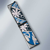 Ninamu Tahiti Tiare Monstera Auto Sun Shade Polynesian Pattern Curve Style - Polynesian Pride