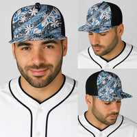 Ninamu Tahiti Tiare Monstera Baseball Net Cap Polynesian Pattern Curve Style - Polynesian Pride