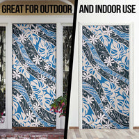 Ninamu Tahiti Tiare Monstera Door Cover Polynesian Pattern Curve Style - Polynesian Pride
