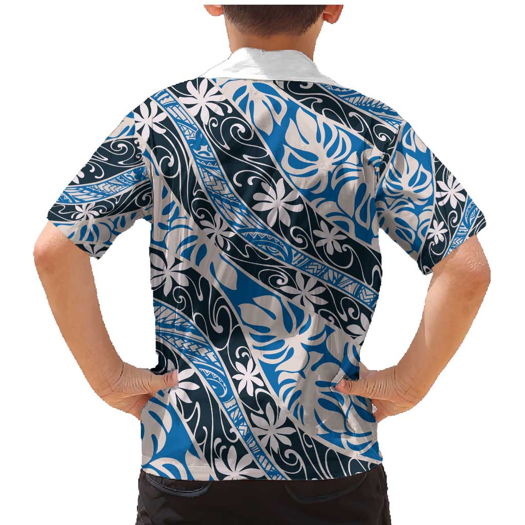 Ninamu Tahiti Tiare Monstera Family Matching Mermaid Dress and Hawaiian Shirt Polynesian Pattern Curve Style - Polynesian Pride