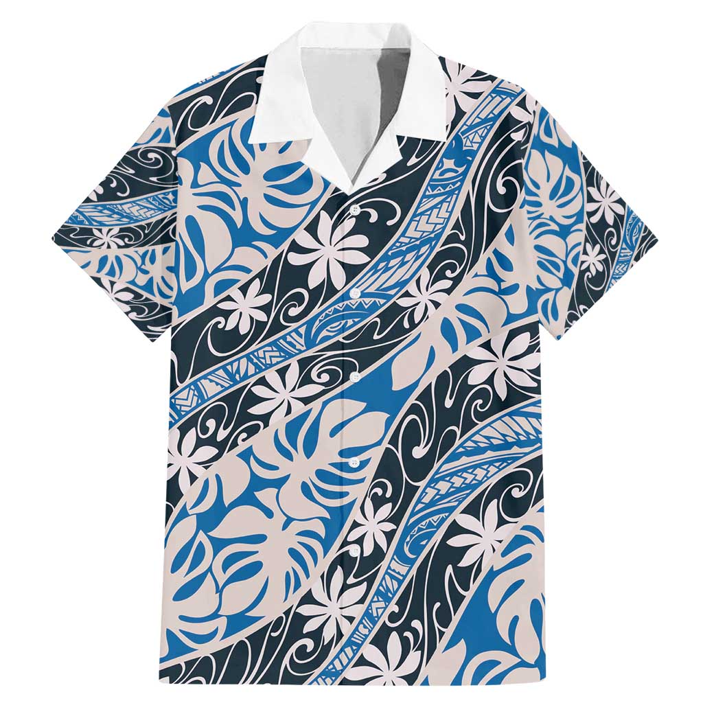 Ninamu Tahiti Tiare Monstera Family Matching Mermaid Dress and Hawaiian Shirt Polynesian Pattern Curve Style - Polynesian Pride