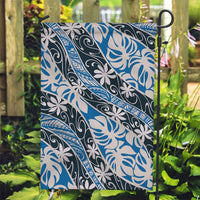 Ninamu Tahiti Tiare Monstera Garden Flag Polynesian Pattern Curve Style - Polynesian Pride