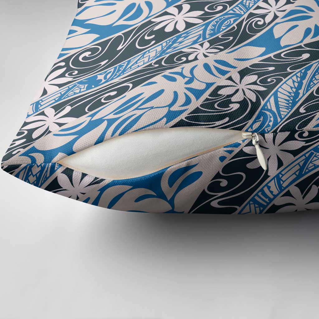 Ninamu Tahiti Tiare Monstera Pillow Cover Polynesian Pattern Curve Style - Polynesian Pride
