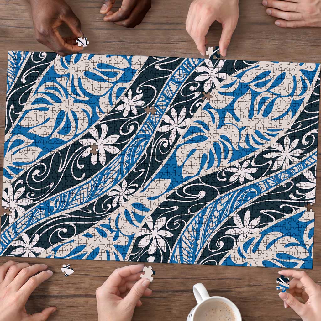 Ninamu Tahiti Tiare Monstera Puzzle Polynesian Pattern Curve Style - Polynesian Pride