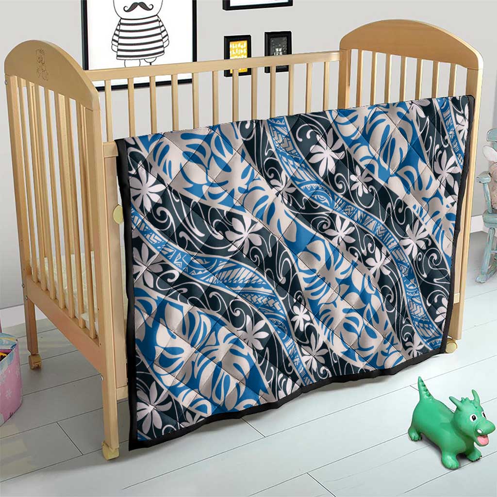 Ninamu Tahiti Tiare Monstera Quilt Polynesian Pattern Curve Style - Polynesian Pride