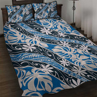 Ninamu Tahiti Tiare Monstera Quilt Bed Set Polynesian Pattern Curve Style - Polynesian Pride