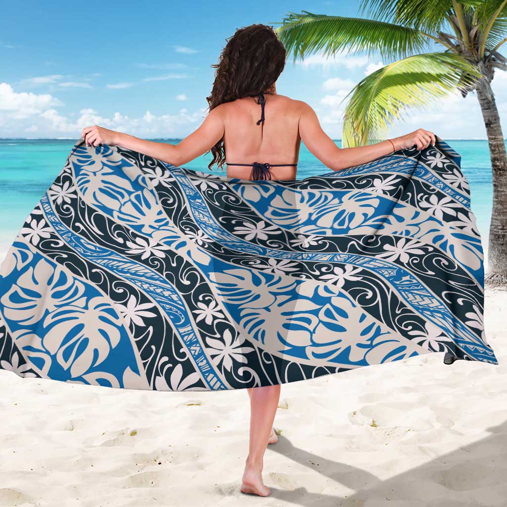 Ninamu Tahiti Tiare Monstera Sarong Polynesian Pattern Curve Style - Polynesian Pride