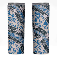 Ninamu Tahiti Tiare Monstera Skinny Tumbler Polynesian Pattern Curve Style - Polynesian Pride