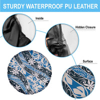 Ninamu Tahiti Tiare Monstera Spare Tire Cover Polynesian Pattern Curve Style - Polynesian Pride