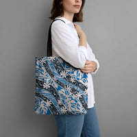 Ninamu Tahiti Tiare Monstera Tote Bag Polynesian Pattern Curve Style - Polynesian Pride