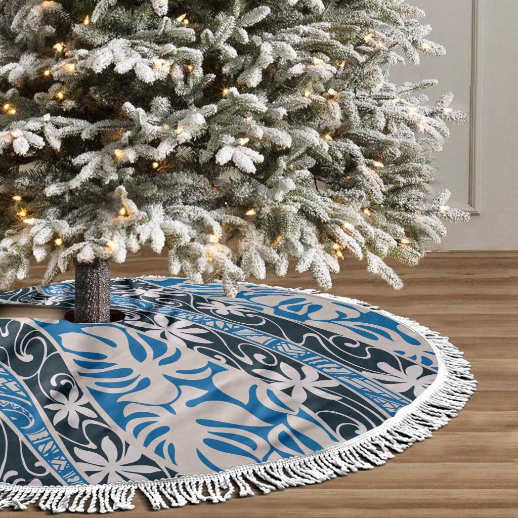 Ninamu Tahiti Tiare Monstera Tree Skirt Polynesian Pattern Curve Style - Polynesian Pride