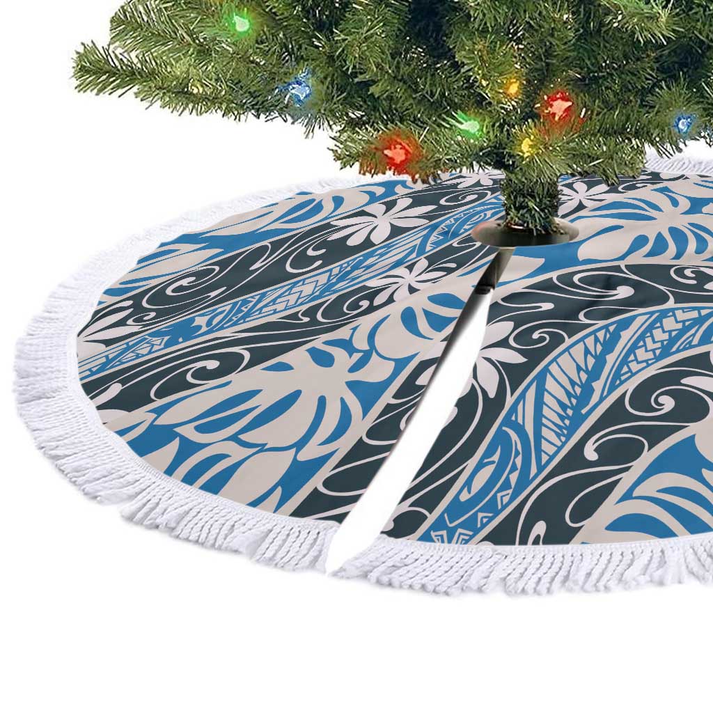 Ninamu Tahiti Tiare Monstera Tree Skirt Polynesian Pattern Curve Style - Polynesian Pride