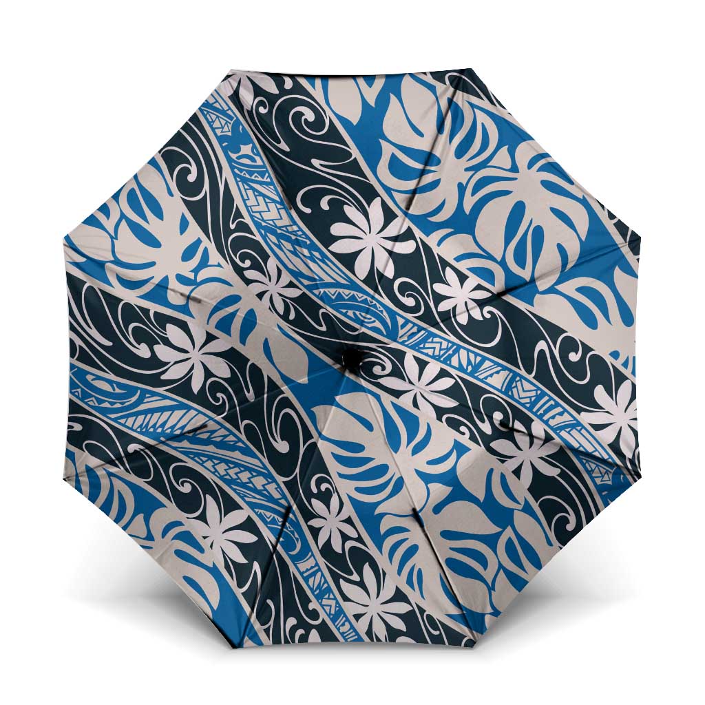 Ninamu Tahiti Tiare Monstera Umbrella Polynesian Pattern Curve Style - Polynesian Pride