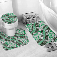 Matie Tahiti Tiare Monstera Bathroom Set Polynesian Pattern Curve Style - Polynesian Pride